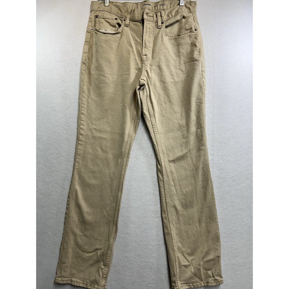 Old Navy Men's Bootcut Built-In Flex KHAKI Jeans Mid Rise 33x32 5-Pkt